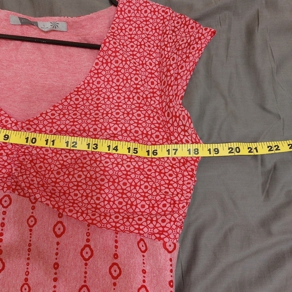 Athleta Dhara burnout dress red geometric athletic athleisure casual knit medium - Picture 12 of 15